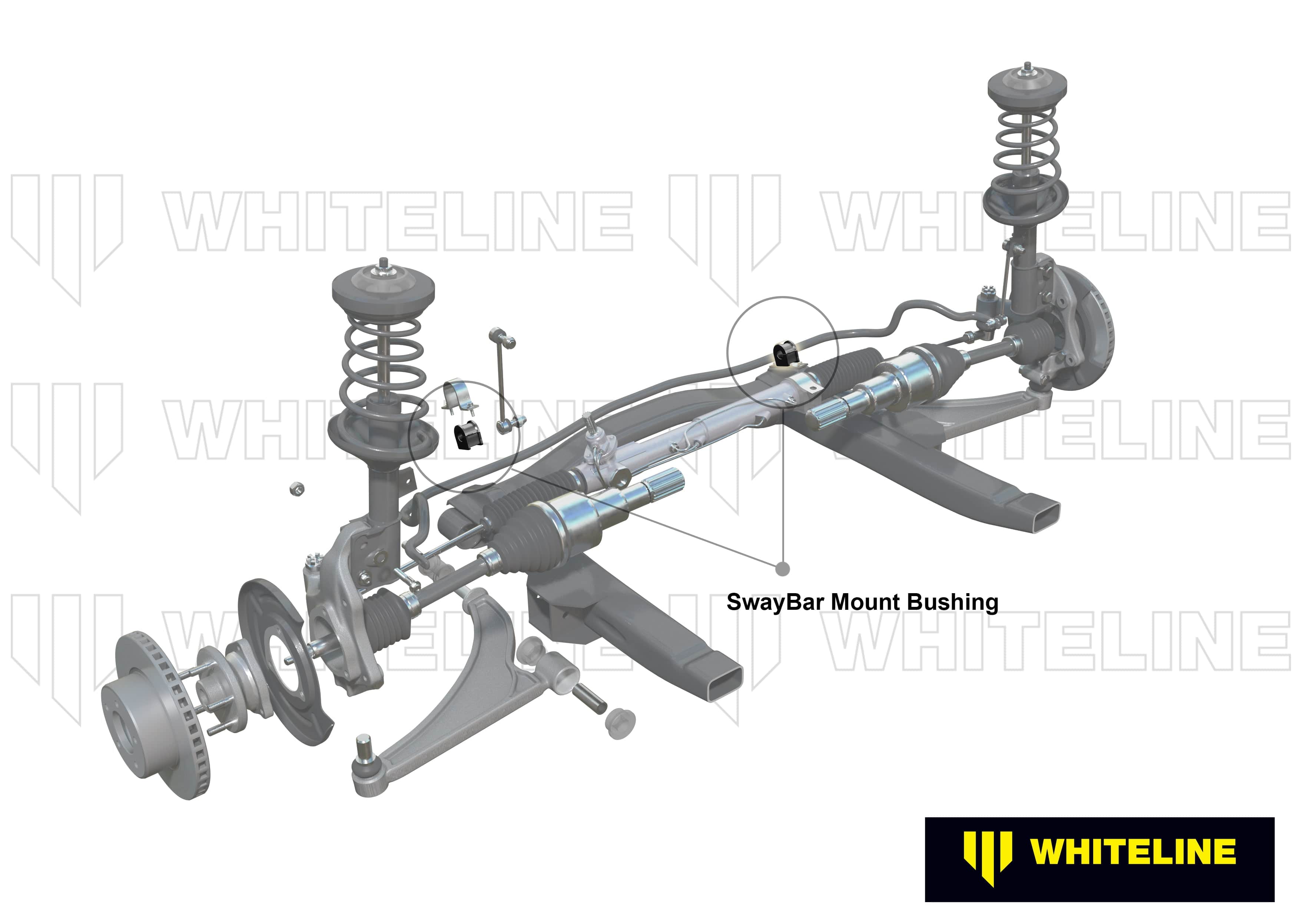Whiteline 7 x 14 x 20 cm Front Sway Bar Mount - Bushing Kit 28mm to Suit Nissan 300ZX Z32 and Pulsar N14, N15 SR