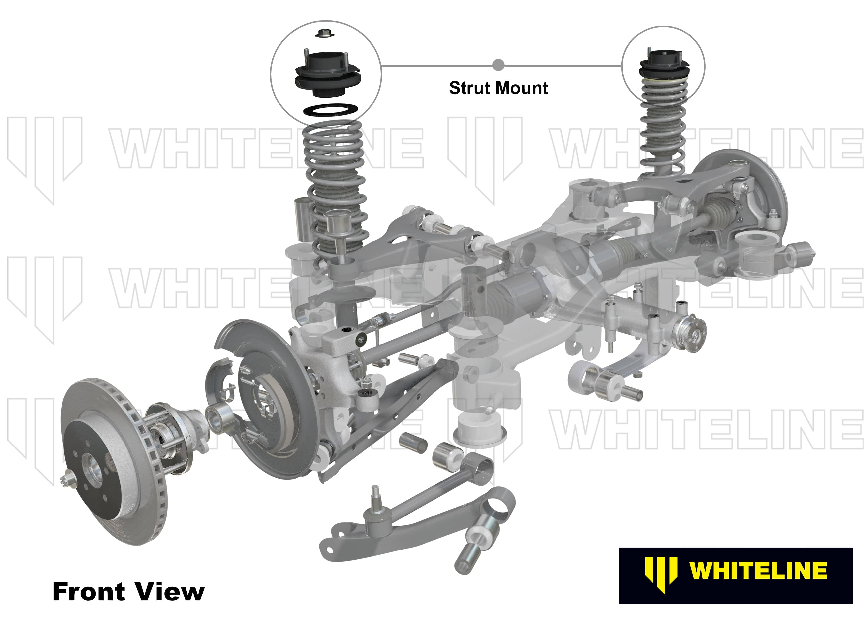 Whiteline 7 x 14 x 20 cm / Non adjustable Rear Stru Mount - Kit to Suit BMW 3 Series, M3 and Z3 SR