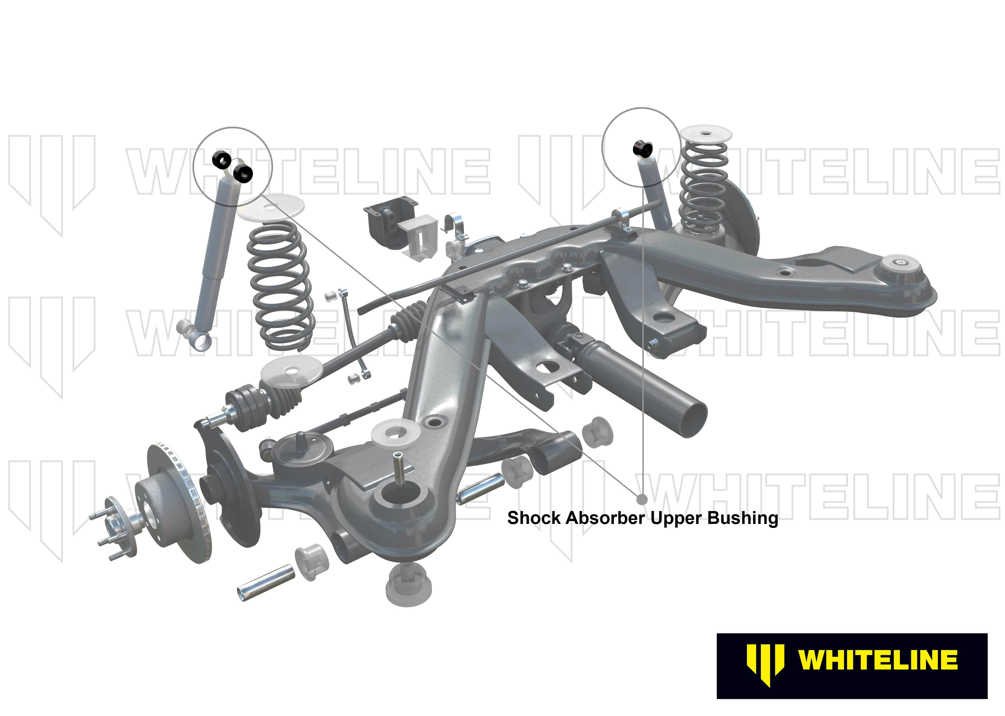Whiteline 7 x 14 x 20 cm / Non adjustable Rear Stru Mount - Kit to Suit BMW 3 Series, M3 and Z3 SR