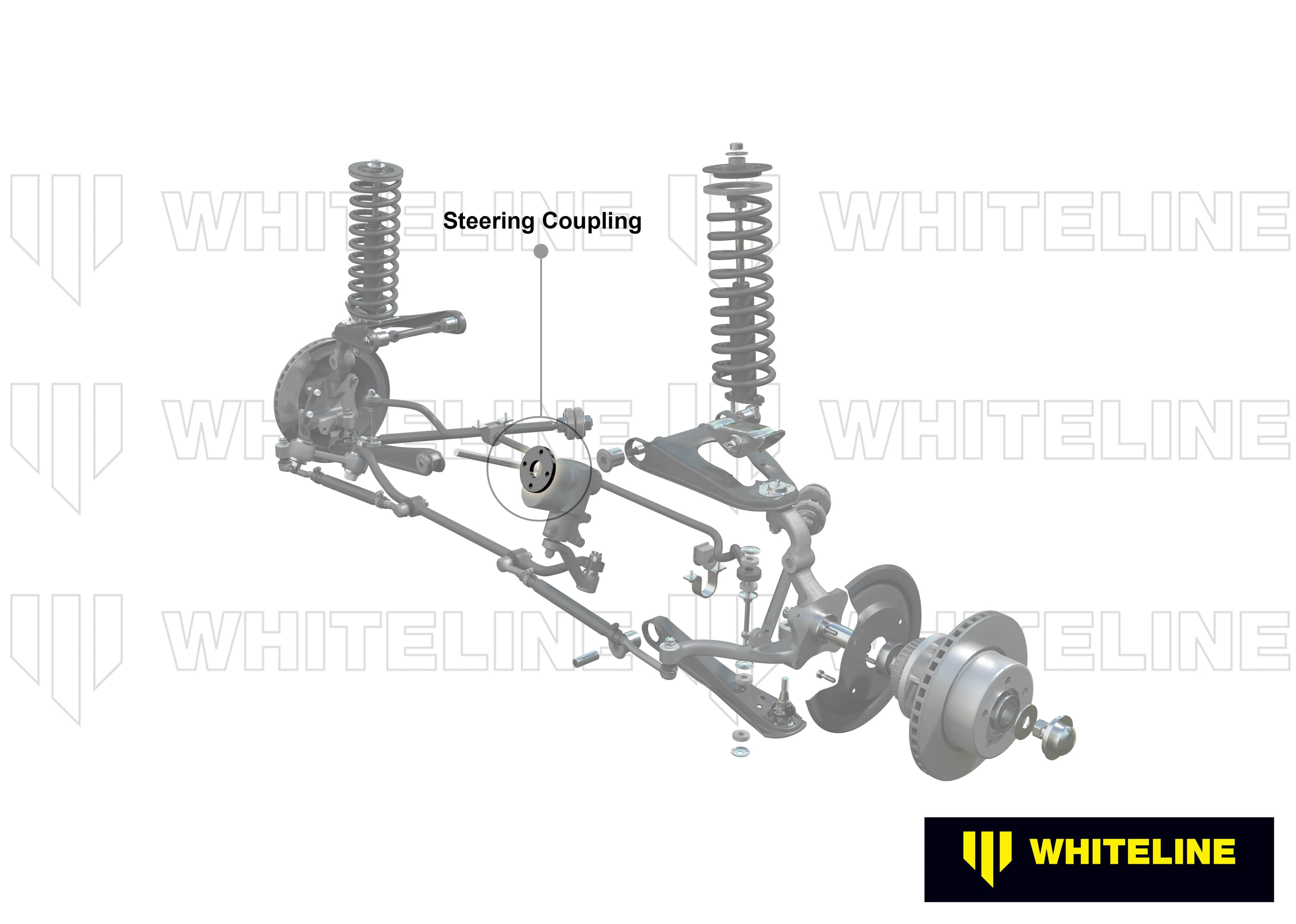 Whiteline 7 x 14 x 20 cm / OD=81.5, PCD=61, Thickness=10.3mm, Bolt Dia=5/16 Front Steering Coupling - Bushing Kit to Suit Ford Falcon/Fairlane XP-XF SR