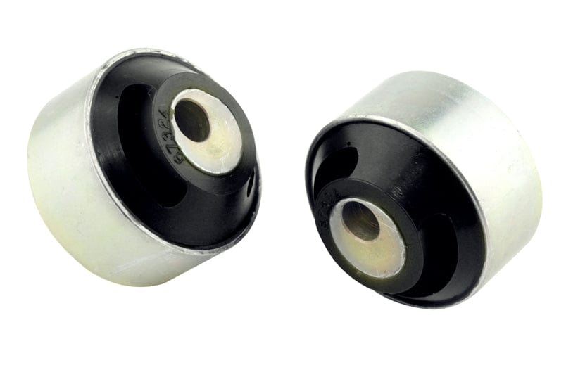 Whiteline 7 x 14 x 20 cm / Performance Alignment - adds +0.5deg caster Front Control Arm Lower - Inner Rear Bushing Double Offset Kit to Suit Ford Fiesta and Mazda2 SR