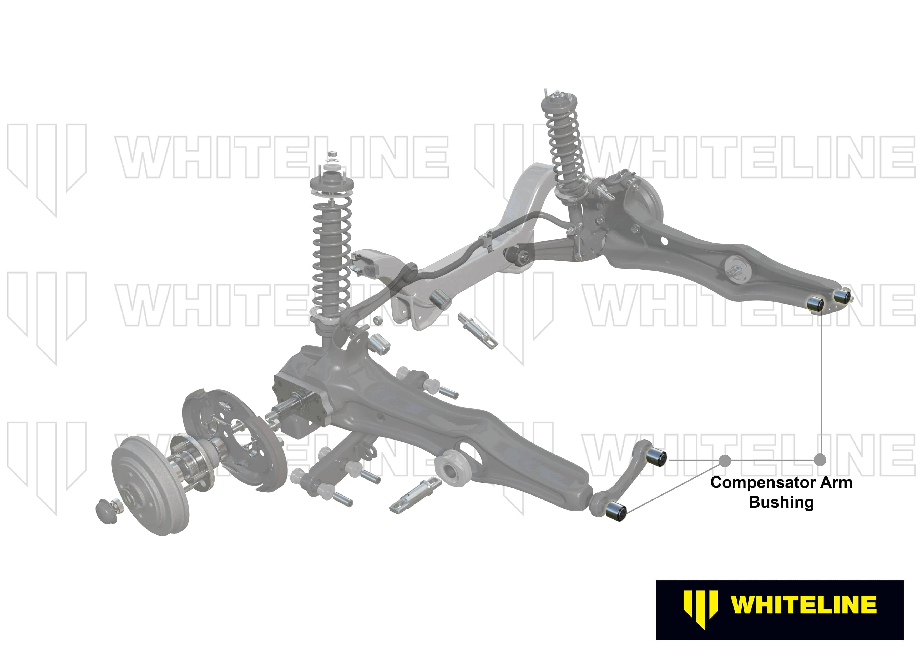 Whiteline 7 x 14 x 20 cm Rear Control Arm Lower Front - Bushing Kit to Suit Honda Civic, CR-X and Integra SR