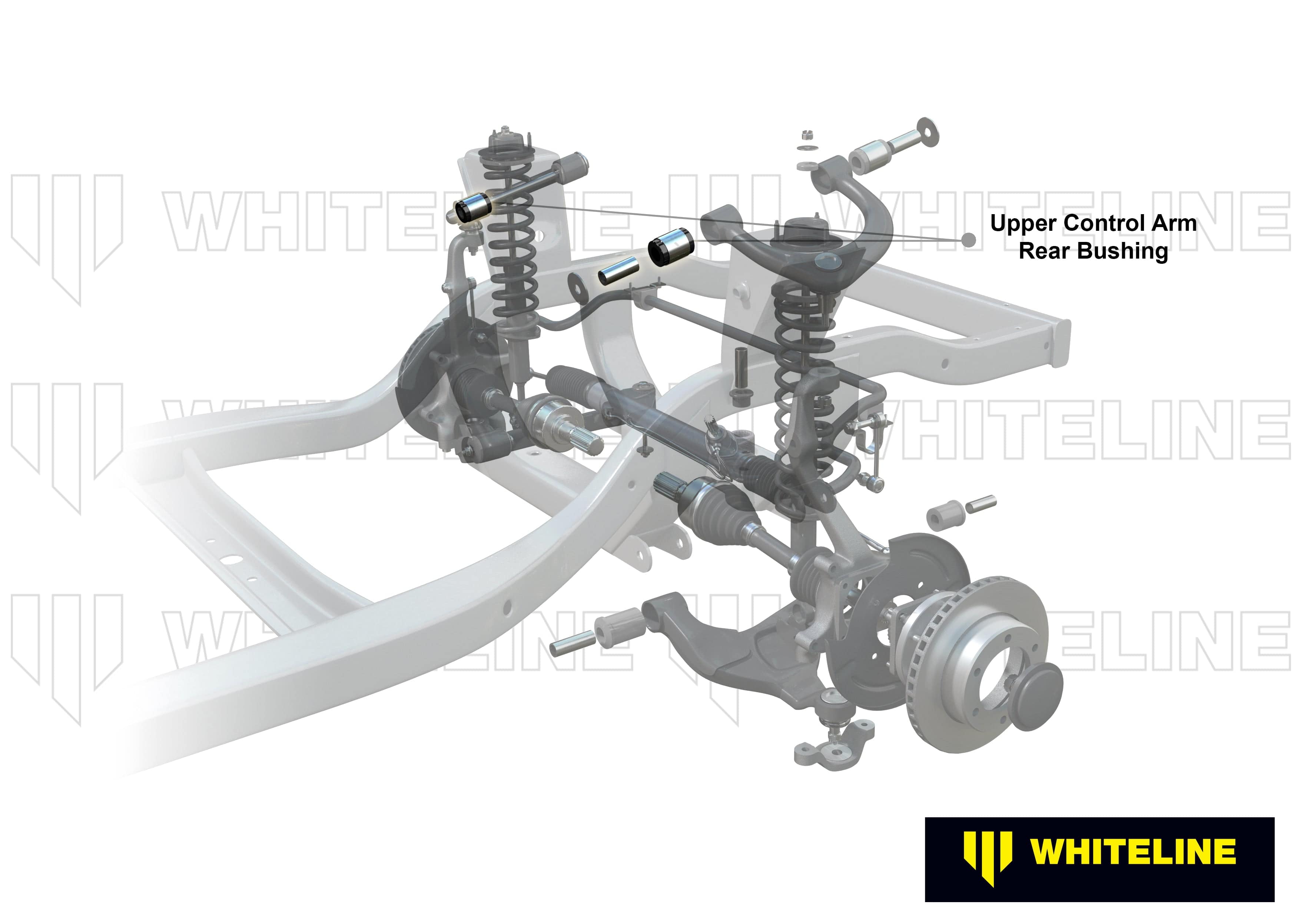 Whiteline 7 x 14 x 20 cm Rear Panhard Rod - Bushing Kit to Suit Toyota Prado and 4Runner SR
