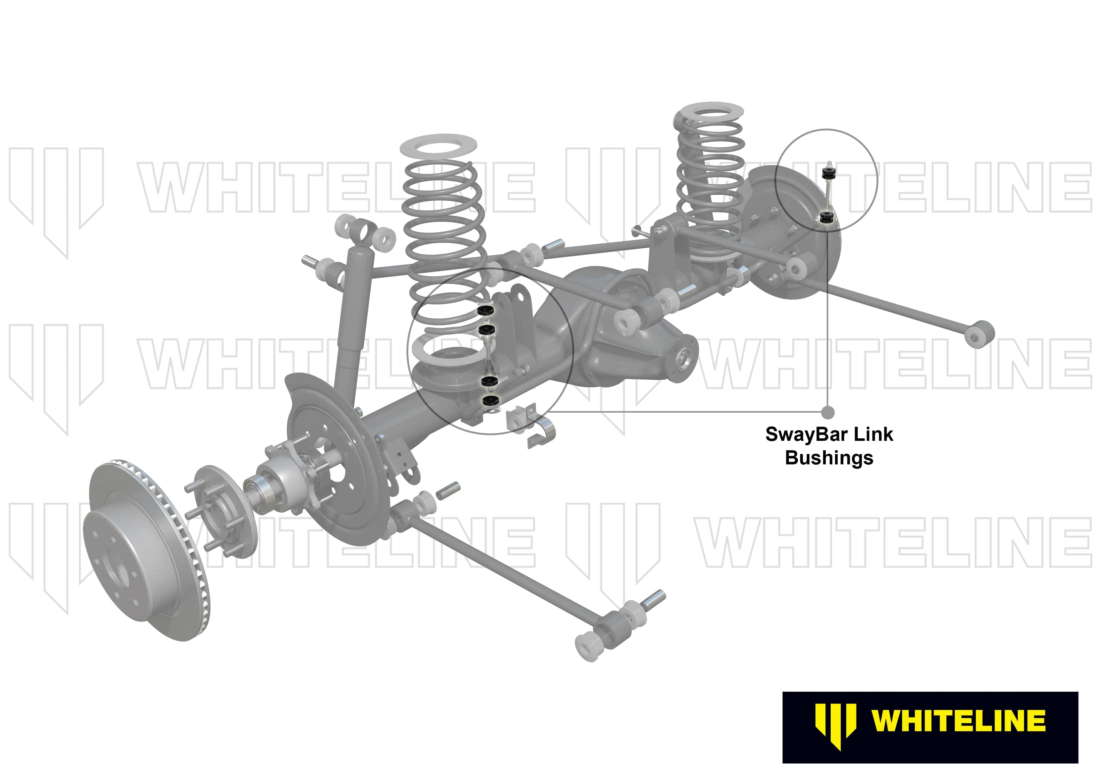 Whiteline 7 x 14 x 20 cm Rear Sway Bar Link - Bushing Kit to Suit Jeep Grand Cherokee WJ, WG SR