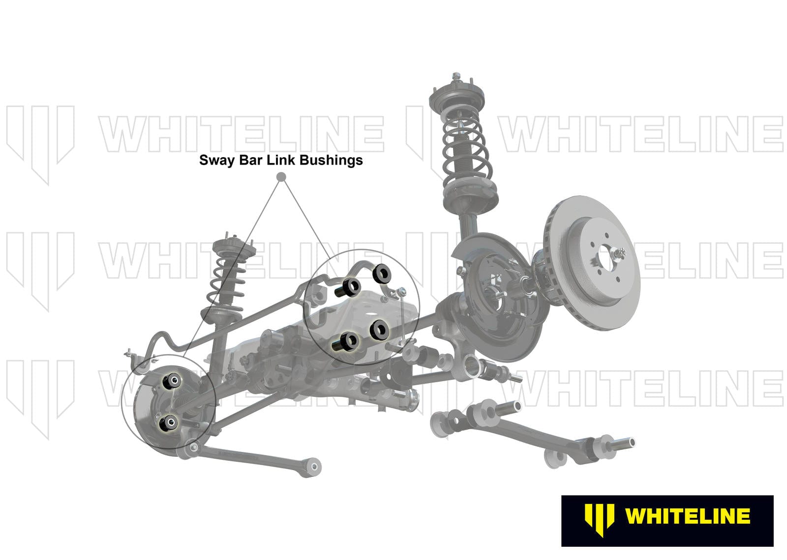 Whiteline 7 x 14 x 20 cm Rear Sway Bar Link - Bushing Kit to Suit Subaru Forester, Impreza, Liberty and Outback SR