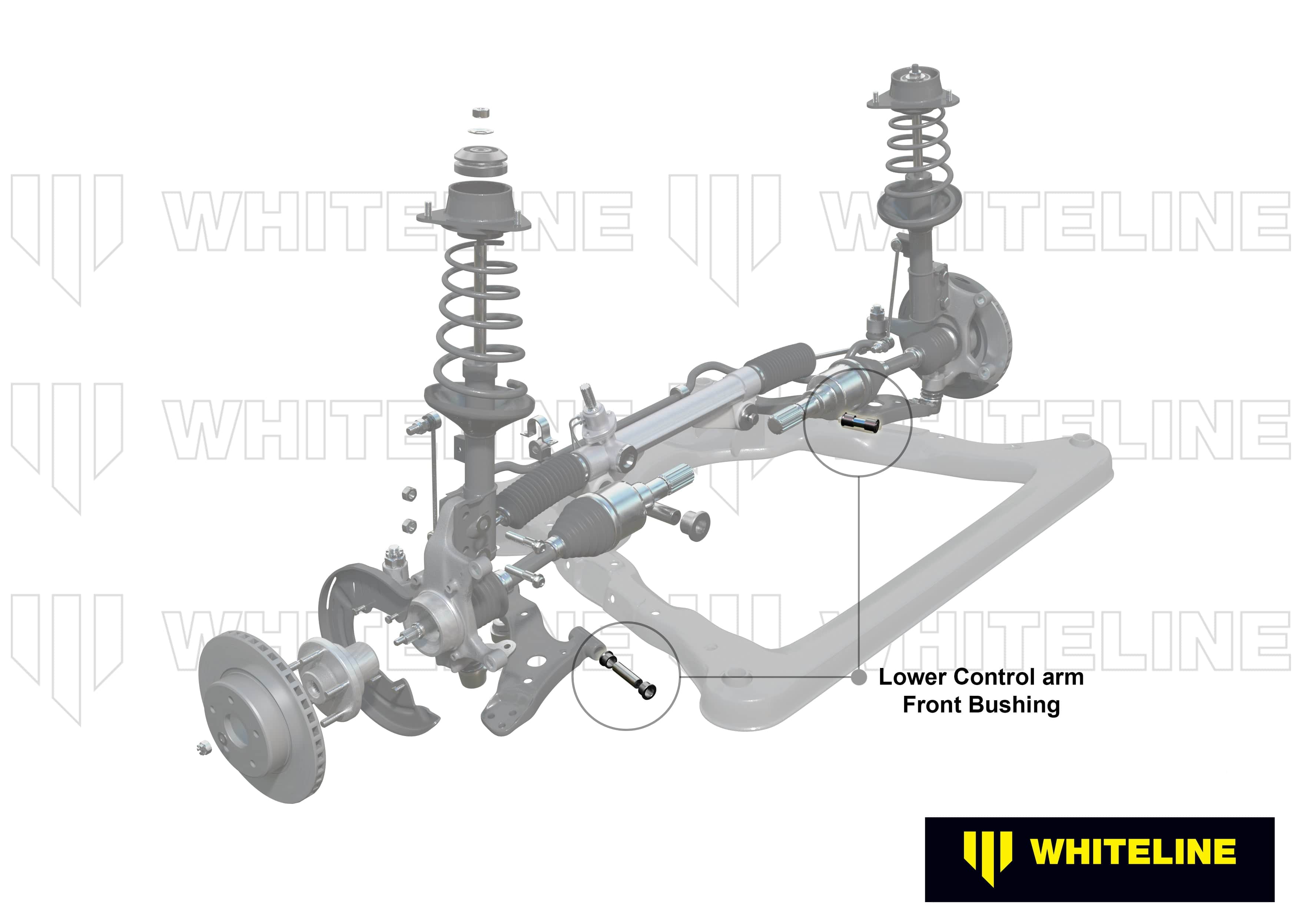 Whiteline 7 x 14 x 20 cm / Reuse original mounting pin Front Control Arm Lower - Inner Front Bushing Kit to Suit Toyota Corolla, Avalon and Holden Apollo SR