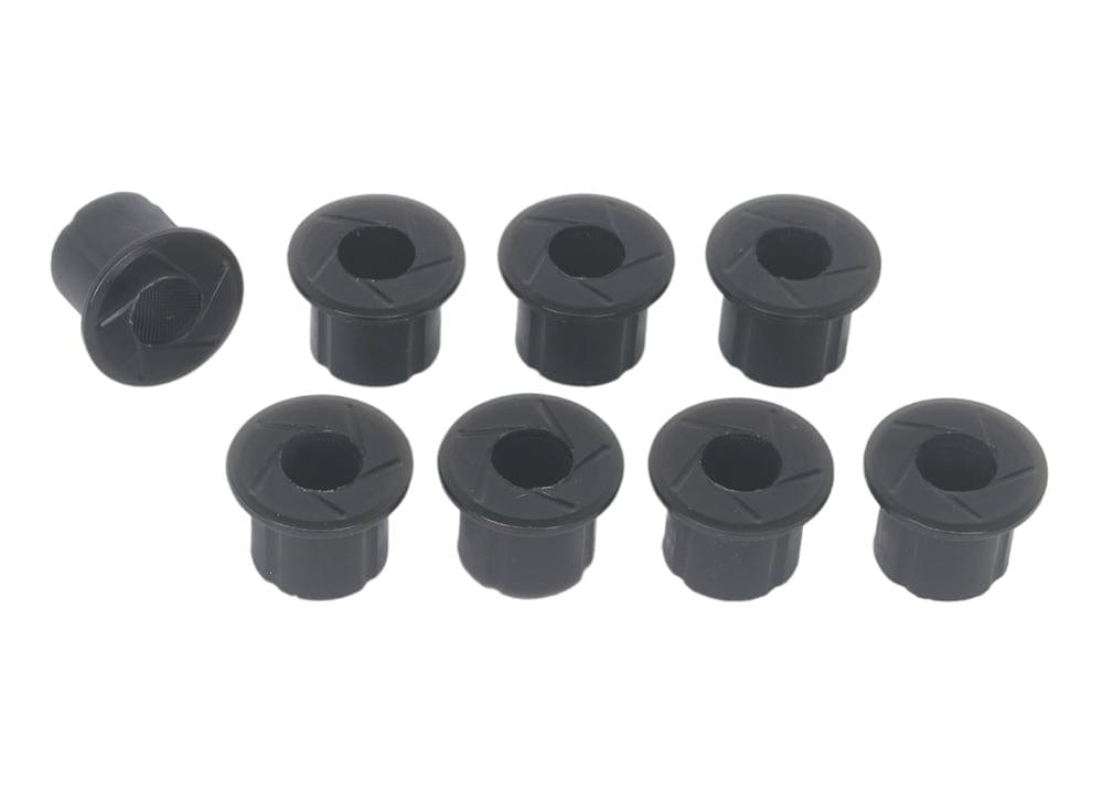 Whiteline 7 x 14 x 20 cm / Suits 4cyl petrol models Rear Leaf Spring - Rear Eye and Shackle Bushing Kit to Suit Nissan Nazara D21 2wd/4wd SR