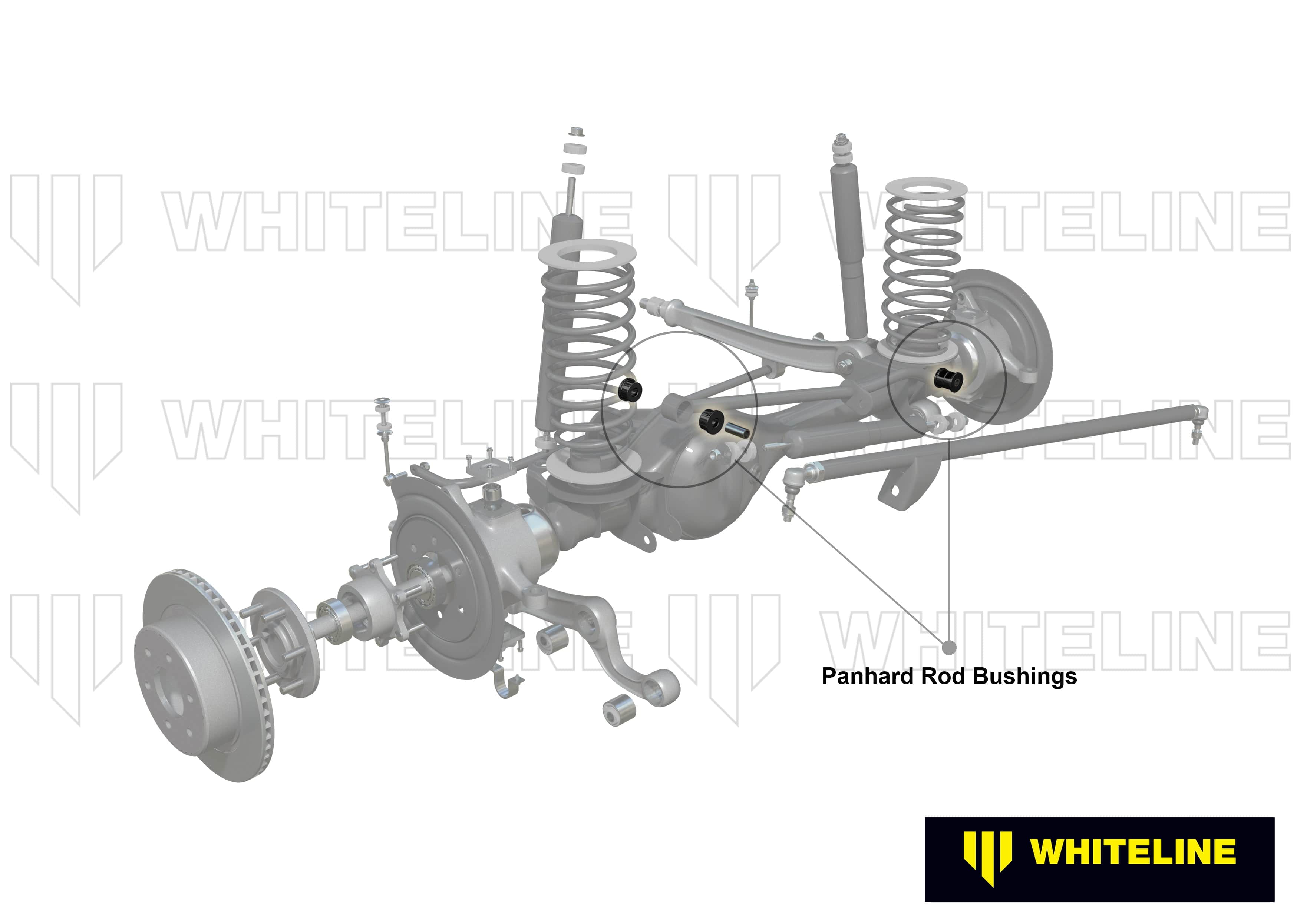 Whiteline 7 x 14 x 20 cm / Suits coil spring models Rear Panhard Rod - Bshing Kit to Suit Mitsubishi Challenger and Pajero SR