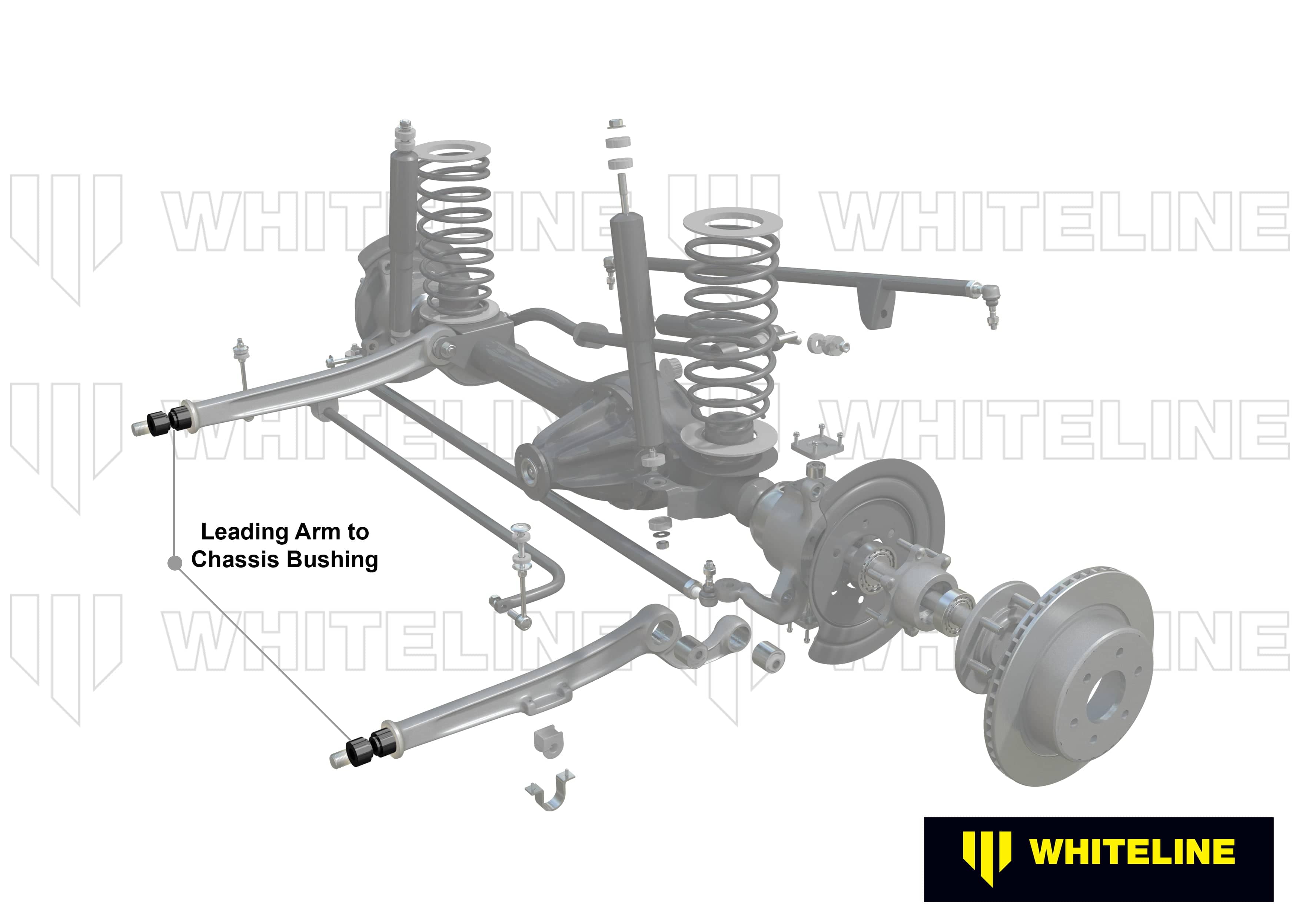 Whiteline 7 x 14 x 20 cm / Suits models 1970 - 11/1975 with king pins Front Leading Arm - To Chassis Bushing Kit to Suit Ford F100 2wd/4wd SR