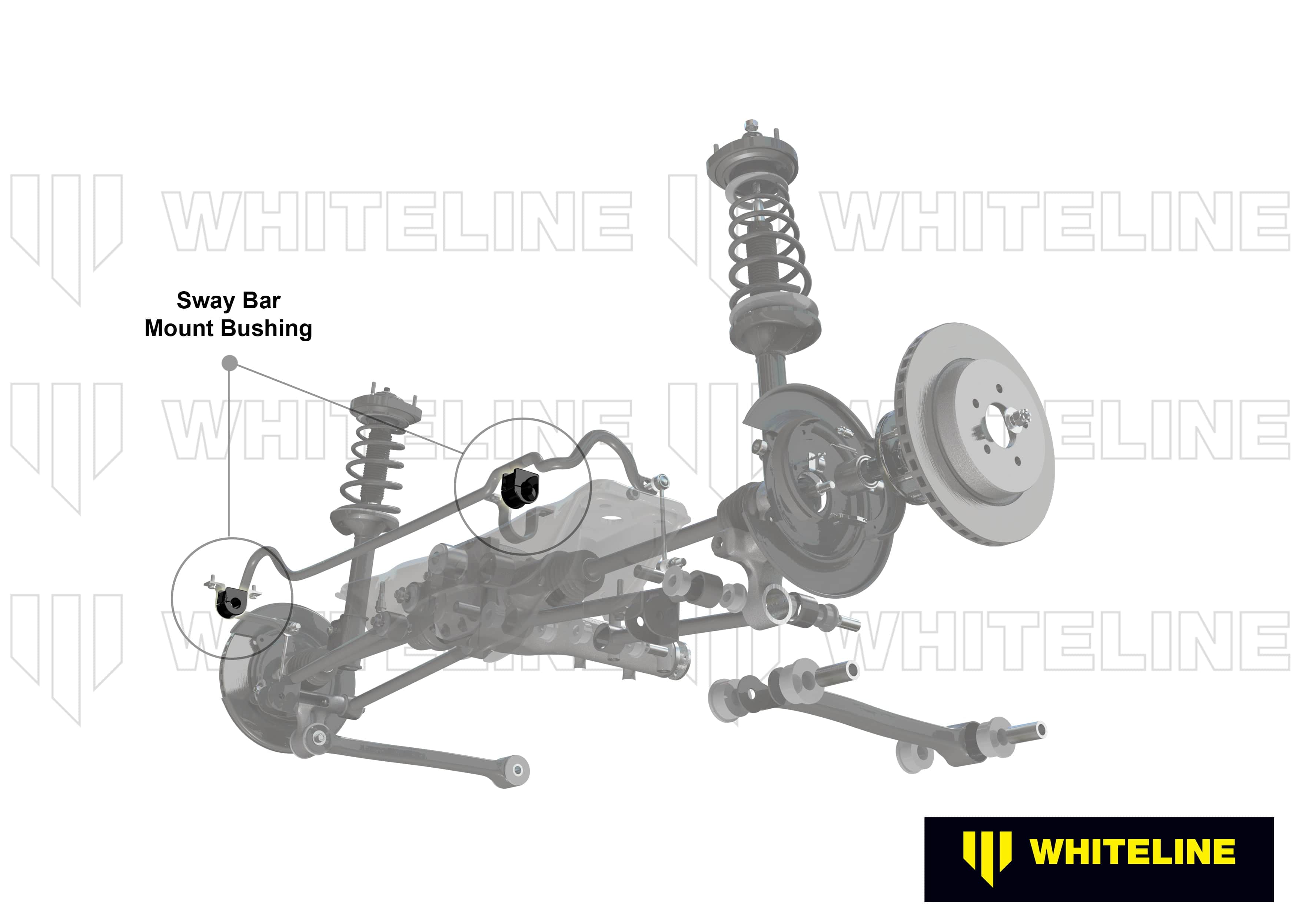 Whiteline 7 x 14 x 20 cm / Suits models MY03 - on Rear Sway Bar Mount - Bushing Kit 15mm to Suit Subaru Impreza GD incl WRX/STi and Liberty BE SR