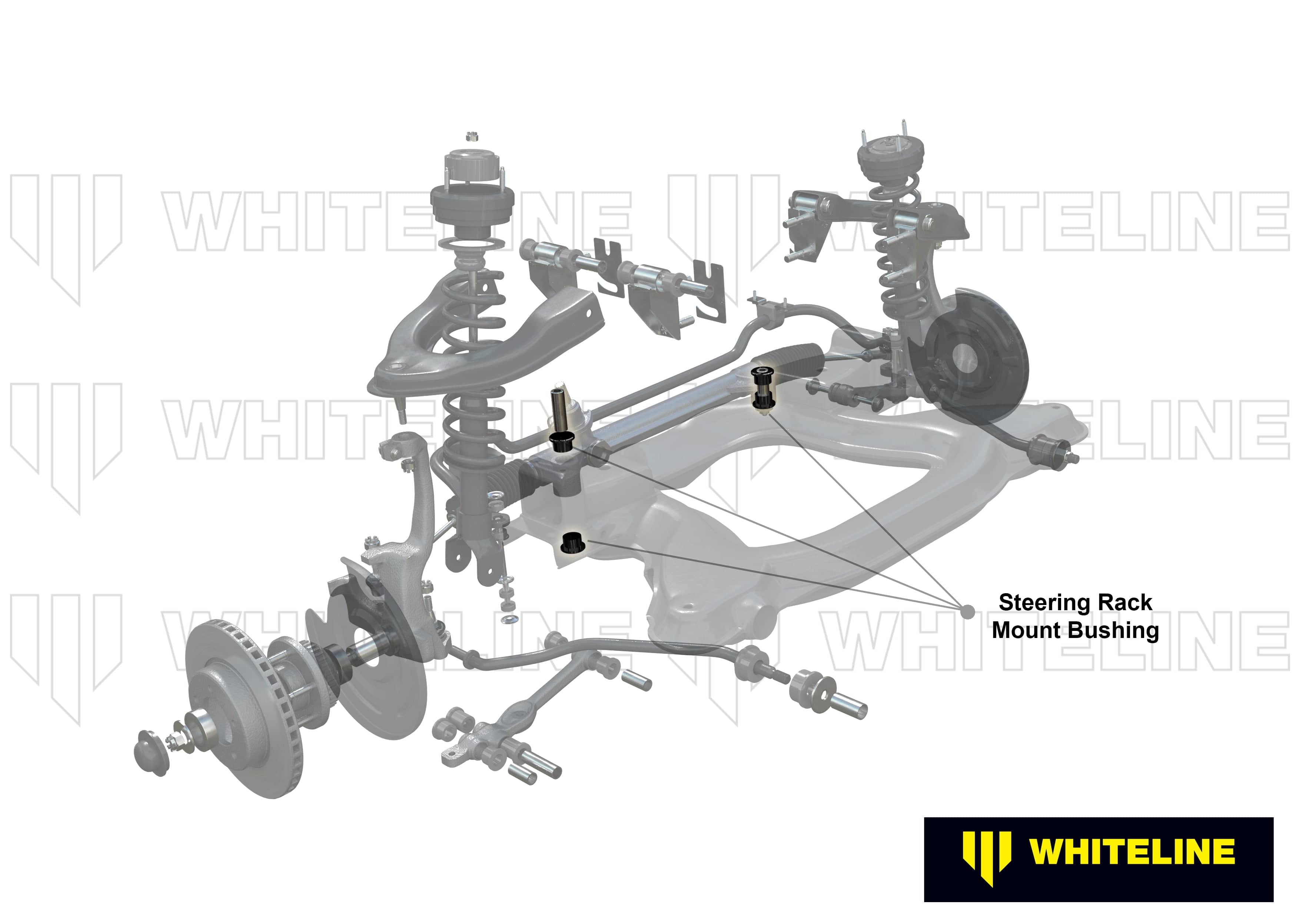 Whiteline 7 x 14 x 20 cm / Suits NA models Front Steering Rack and Pinion - Mount Bushing Kit to Suit Ford Falcon/Fairlane EAED SR