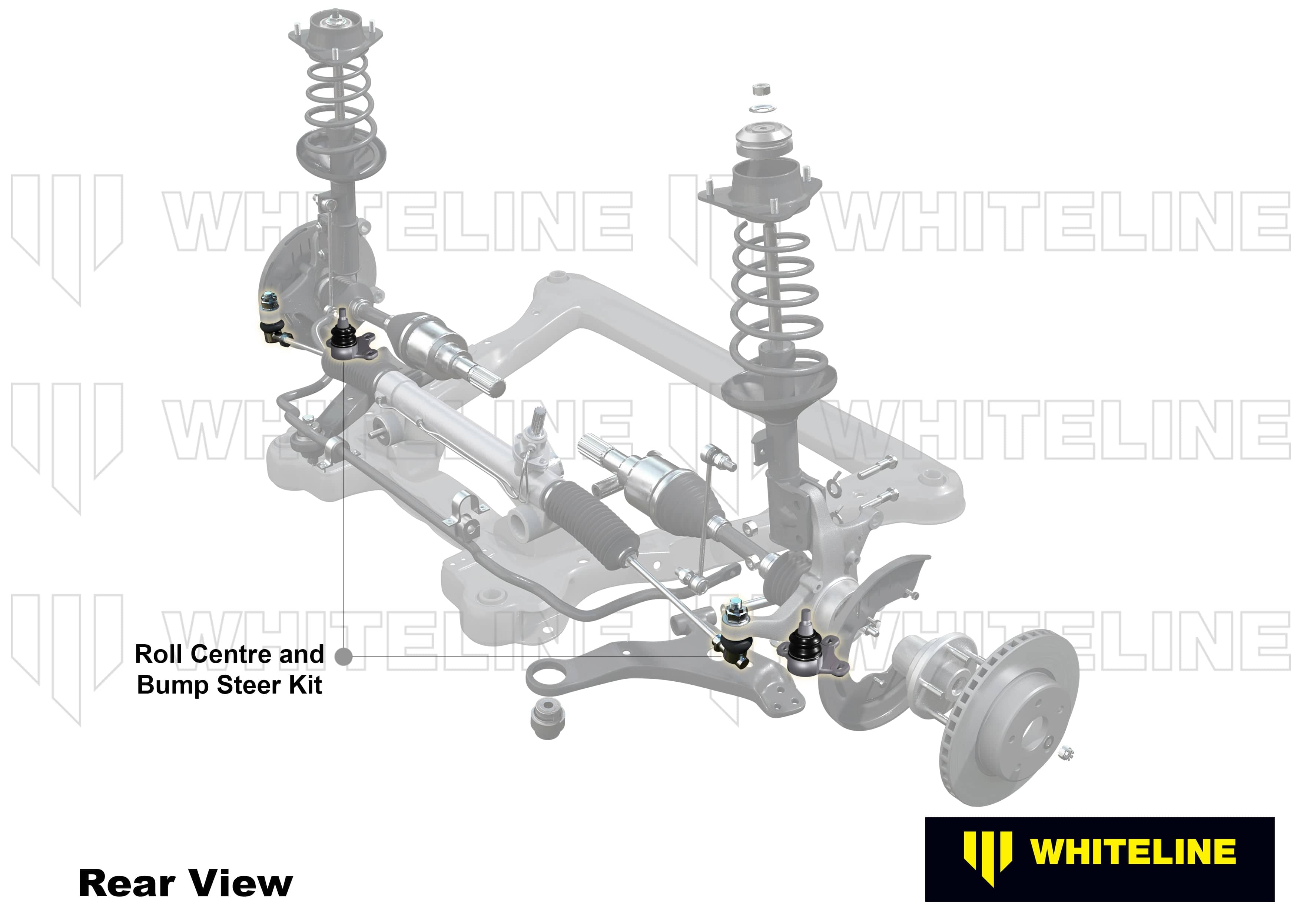 Whiteline 7 x 14 x 20 cm / Suits Whiteline KCA313 Front Roll Centre/Bump Steer - Correction Service Kit to Suit Whiteline KCA313 SR