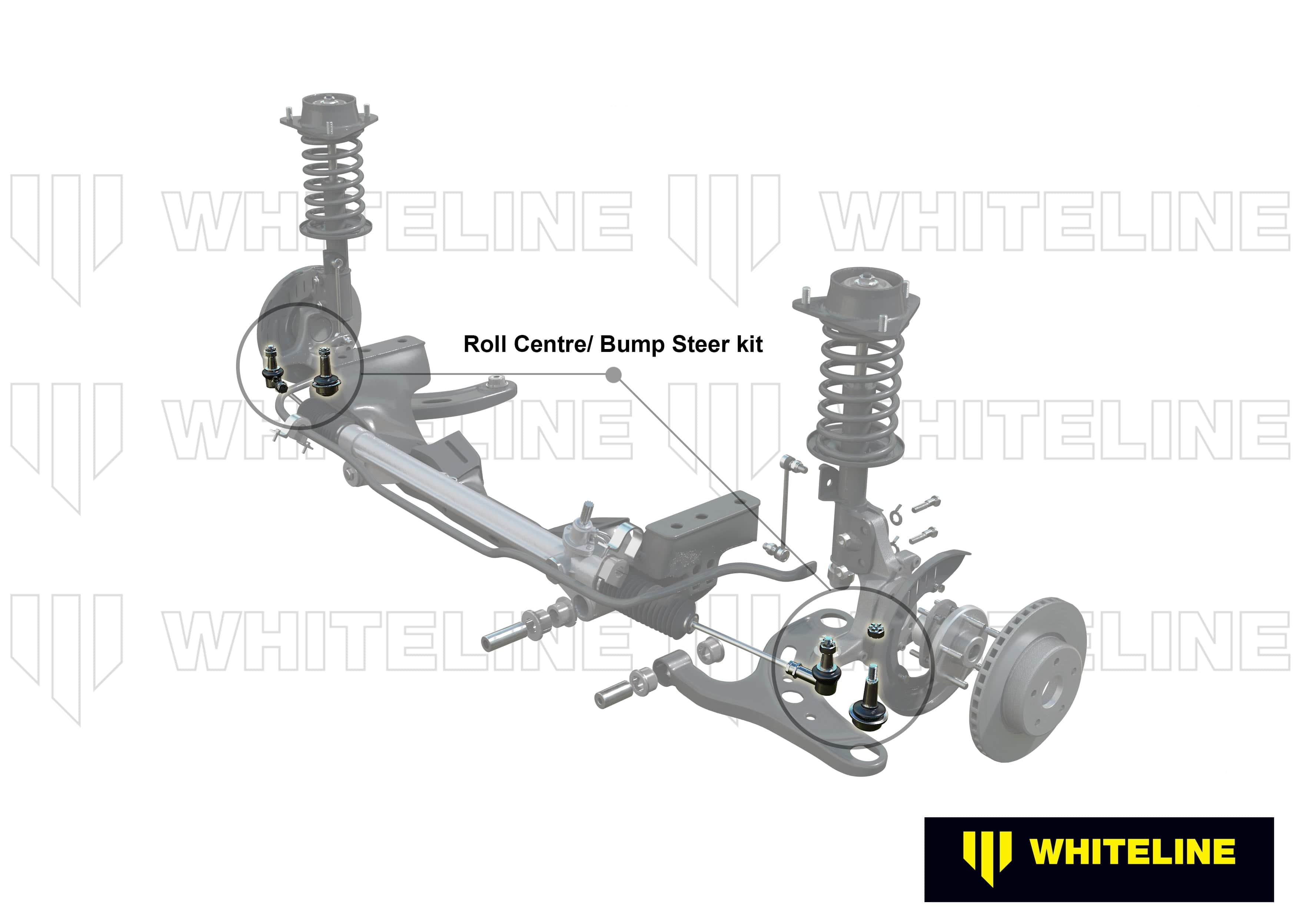 Whiteline 82 x 50 x 10 cm Front Roll Centre/Bump Steer - Correction Kit to Suit Subaru BRZ and Toyota 86 SR