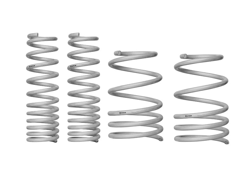 Whiteline Lowers vehicle approximately 35mm front and 25mm rear Front and Rear Coil Springs - Lowered to Suit Mitsubishi Lancer Evolution X SR