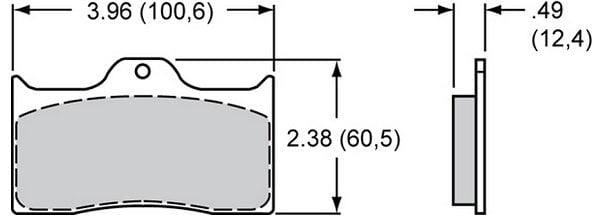 WILWOOD Suit Dynalite Series Calipers Wilwood PolyMatrix Brake Pad Set with E Compound WB15E-6096K SR