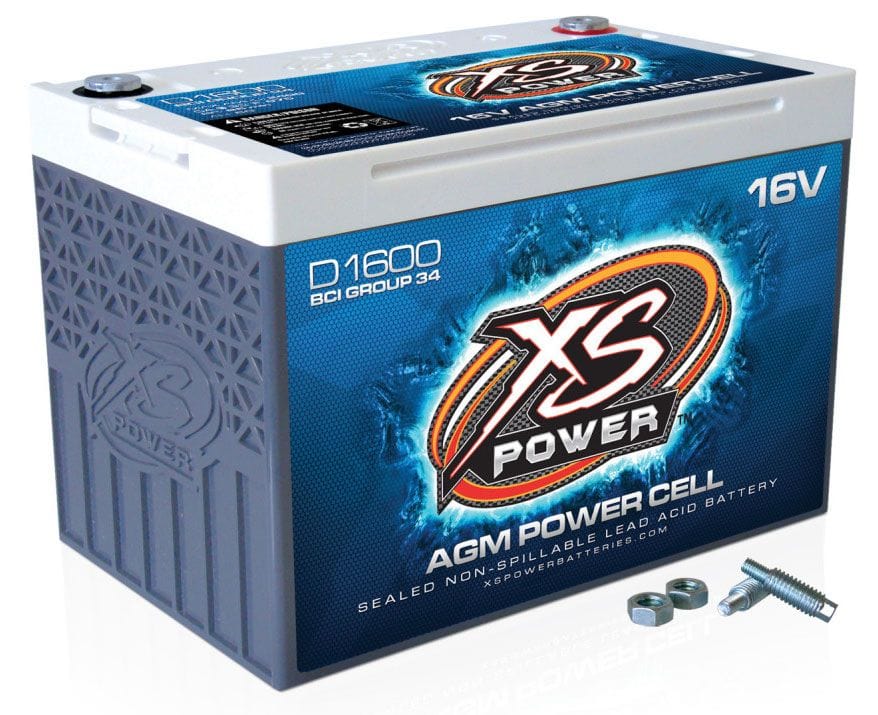 XS POWER 2,400 Max Amps, 775CA XS Power D1600 16 Volt AGM Battery XSD1600 SR