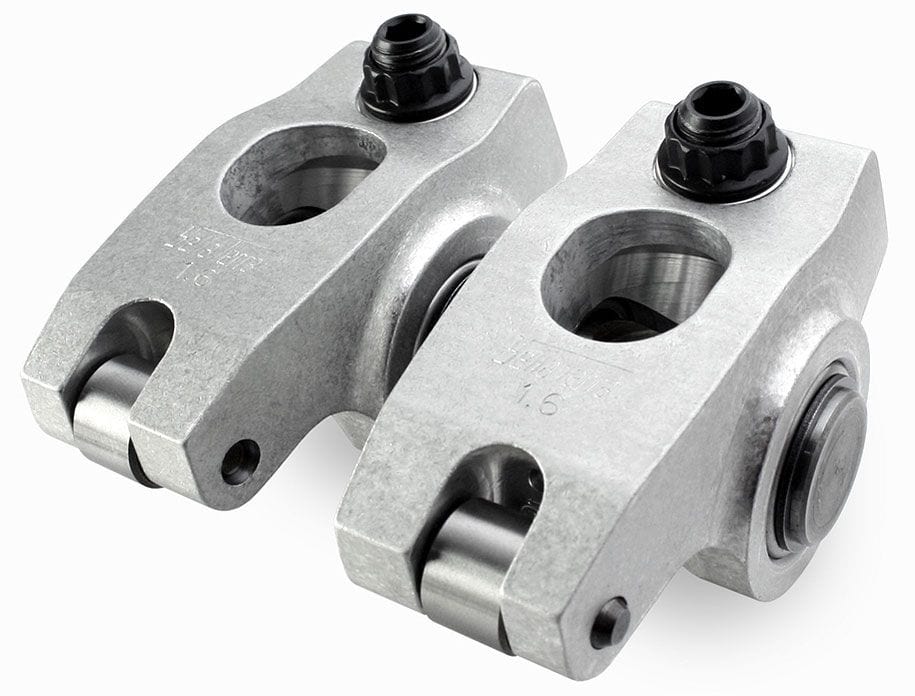YT Suit SB Chev With AFR 227 Heads With .206" Offset Inlet Yella Terra Platinum Roller Rocker Set 1.65/1.55 Ratio (7/16" Mount, Twin Shaft Adjustable) SR