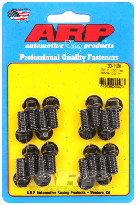 ARP fasteners Exhaust Header Bolt Kit, Hex Head Black Oxide AR100-1108