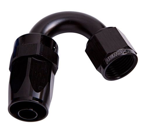 Aeroflow 100 Series Taper 150° Swivel Hose End -16AN AF105-16BLK