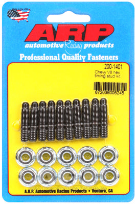 ARP fasteners Timing Cover Stud Kit, Hex Nut Black Oxide AR200-1401