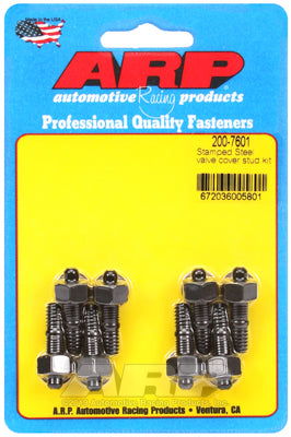 ARP fasteners Valve Cover Stud Kit, Hex Nut Black Oxide AR200-7601