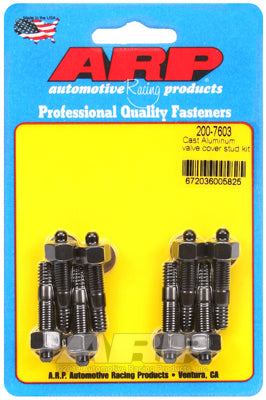 ARP fasteners Valve Cover Stud Kit, Hex Nut Black Oxide AR200-7603