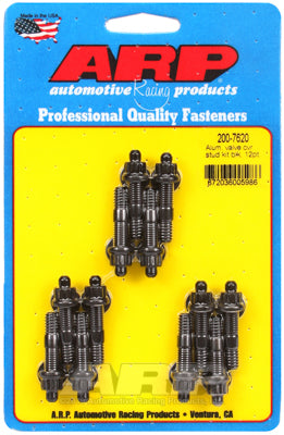 ARP fasteners Valve Cover Stud Kit, 12-Point Nut Black Oxide AR200-7620