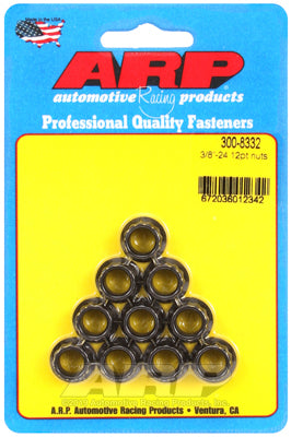 ARP fasteners 12-Point Nut, Chrome Moly Black Oxide AR300-8332