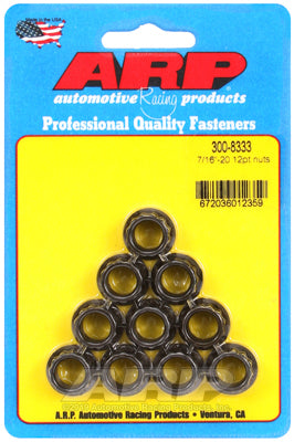 ARP fasteners 12-Point Nut, Chrome Moly Black Oxide AR300-8333