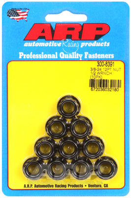 ARP fasteners 12-Point Nut, Chrome Moly Black Oxide AR300-8391