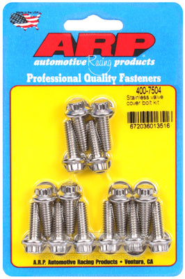 ARP fasteners Valve Cover Bolt Kit, 12-Point Head S/S AR400-7504