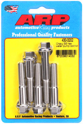 ARP fasteners Water Pump Bolt Kit, Hex Head S/S AR430-3202