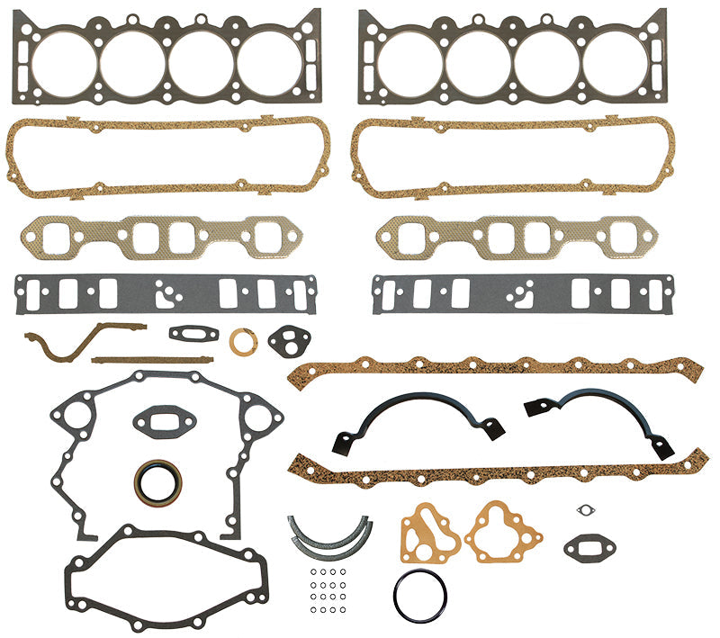 Performance Gaskets Full Gasket Set with Rope Rear Main Seal & Graphite Head Gaskets 5REG308-R