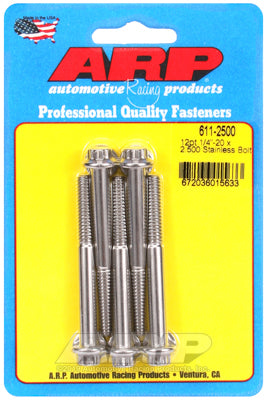 ARP fasteners 5-Pack Bolt Kit, 12-Point Head S/S AR611-2500