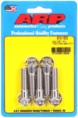 ARP fasteners 5-Pack Bolt Kit, 12-Point Head S/S AR613-1500