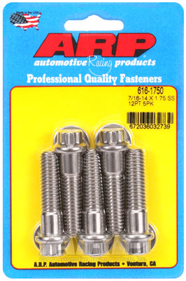 ARP fasteners 5-Pack Bolt Kit, 12-Point Head S/S AR616-1750