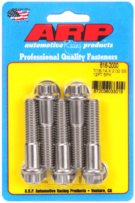 ARP fasteners 5-Pack Bolt Kit, 12-Point Head S/S AR616-2000