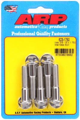 ARP fasteners 5-Pack Bolt Kit, Hex Head S/S AR623-1750