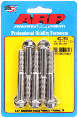 ARP fasteners 5-Pack Bolt Kit, Hex Head S/S AR623-2500