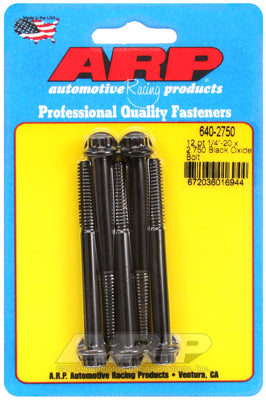 ARP fasteners 5-Pack Bolt Kit, 12-Point Head Black Oxide AR640-2750