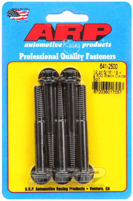 ARP fasteners 5-Pack Bolt Kit, 12-Point Head Black Oxide AR641-2500