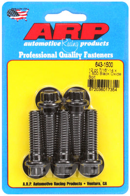 ARP fasteners 5-Pack Bolt Kit, 12-Point Head Black Oxide AR643-1500