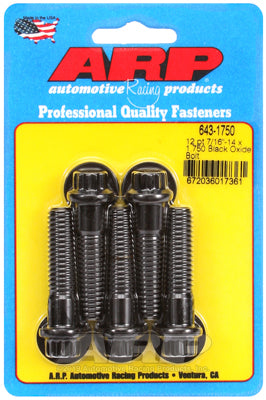 ARP fasteners 5-Pack Bolt Kit, 12-Point Head Black Oxide AR643-1750