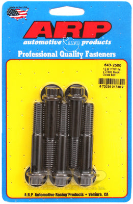 ARP fasteners 5-Pack Bolt Kit, 12-Point Head Black Oxide AR643-2500