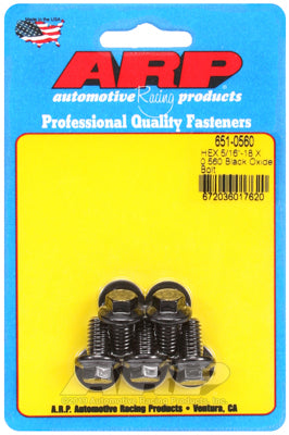 ARP fasteners 5-Pack Bolt Kit, Hex Head Black Oxide AR651-0560