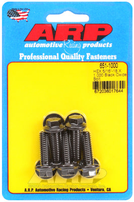 ARP fasteners 5-Pack Bolt Kit, Hex Head Black Oxide AR651-1000
