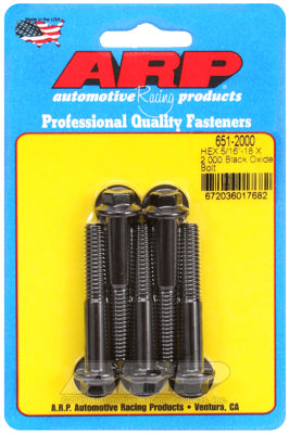 ARP fasteners 5-Pack Bolt Kit, Hex Head Black Oxide AR651-2000