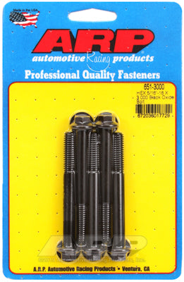 ARP fasteners 5-Pack Bolt Kit, Hex Head Black Oxide AR651-3000