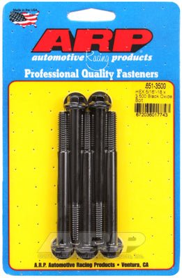 ARP fasteners 5-Pack Bolt Kit, Hex Head Black Oxide AR651-3500