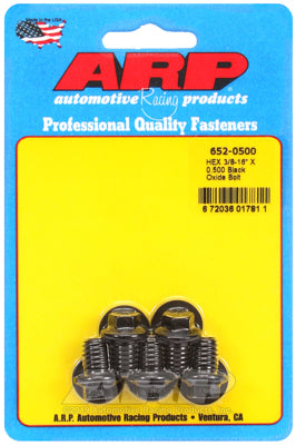 ARP fasteners 5-Pack Bolt Kit, Hex Head Black Oxide AR652-0500